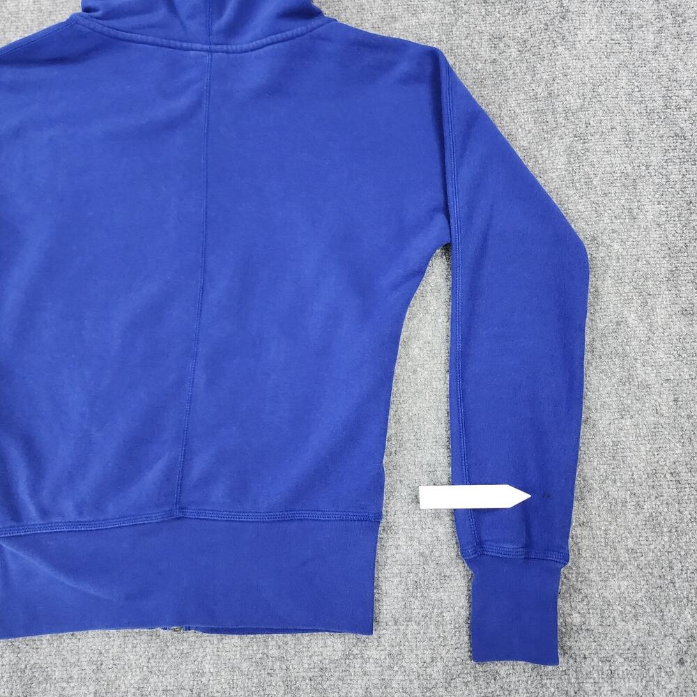 Nike Hoodie Womens XS Blue Full Zip Sportswear Big Logo Active Sweatshirt Fleece - Picture 14 of 16
